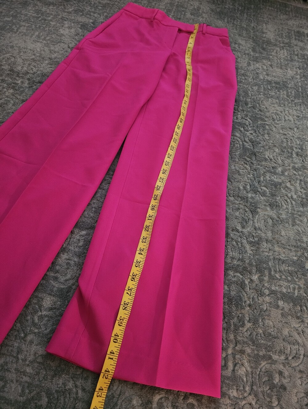 Express Wide Leg Pants in Bright Fuchsia Pink Size 4 Tall - Picture 3 of 6